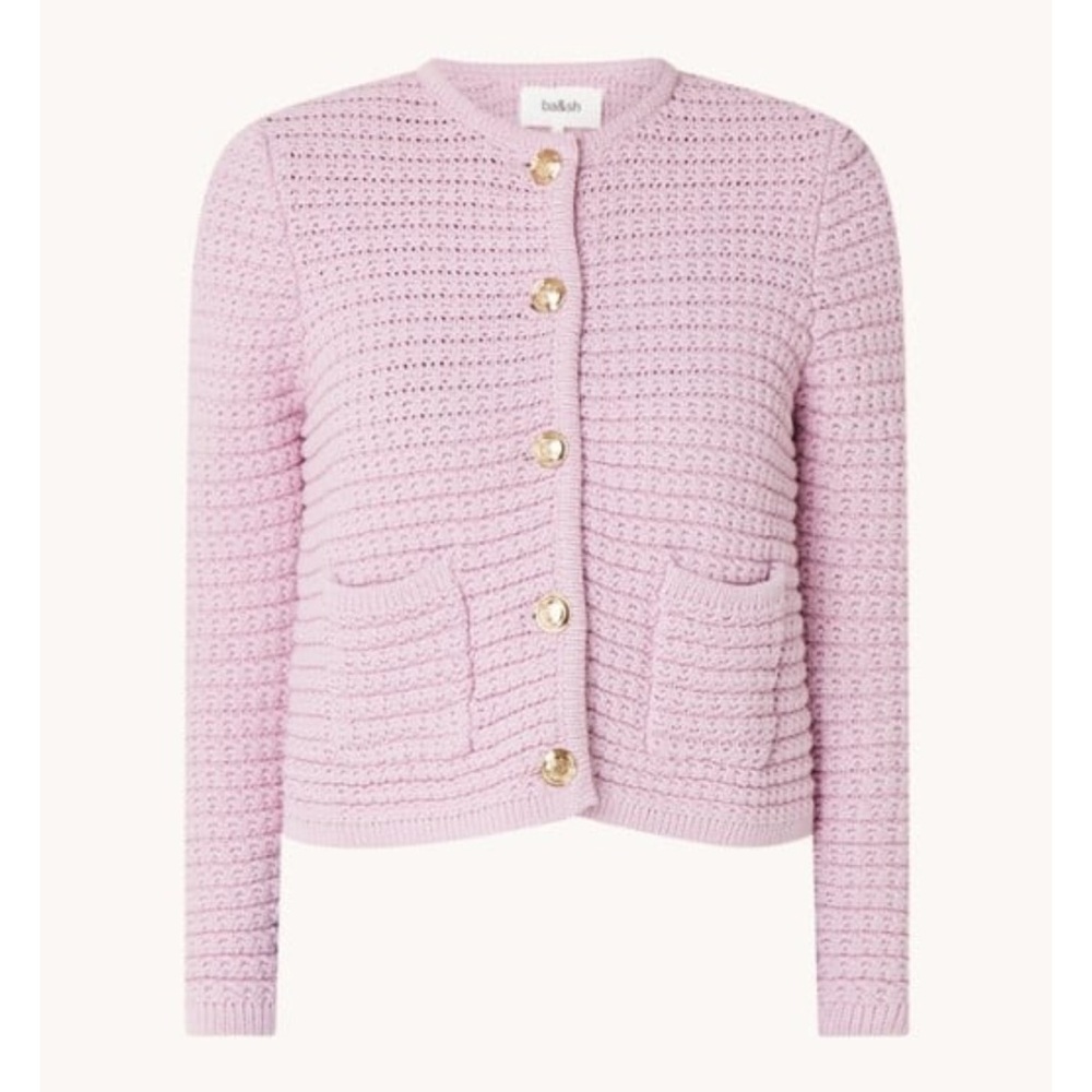 ba&sh Pastel Purple Knit Cardigan